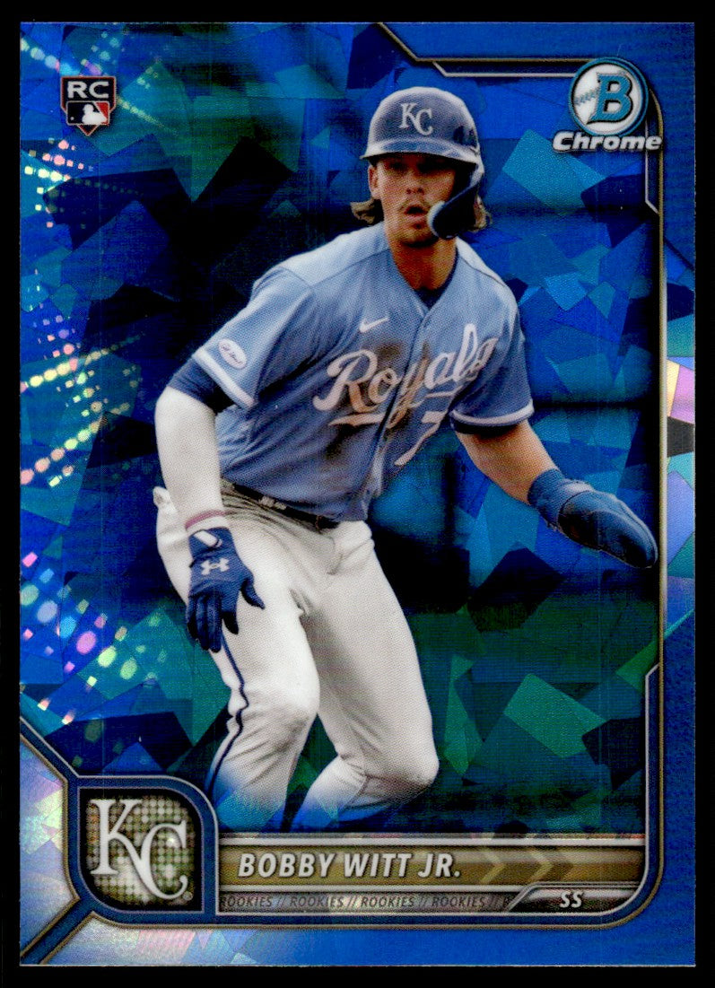 2022 Bowman Chrome Sapphire #77 Bobby Witt Jr. Rookie Kansas City Royals