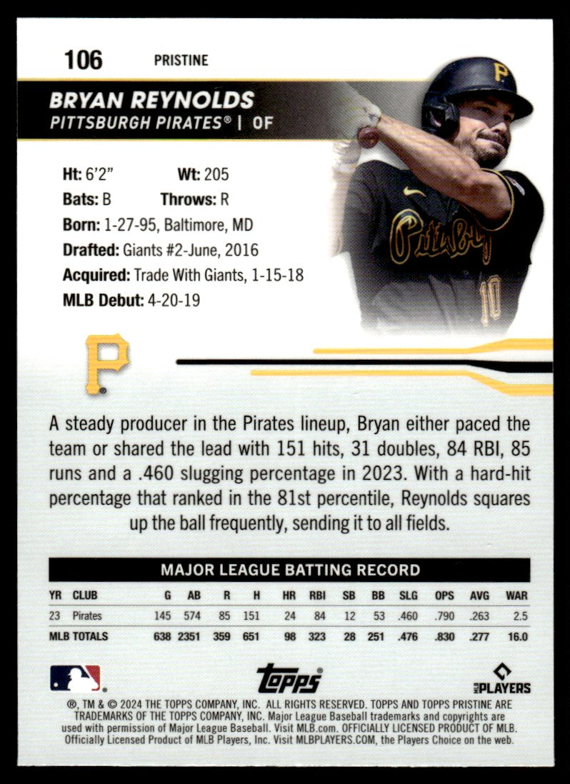 2024 Topps Pristine Bryan Reynolds #106 /50