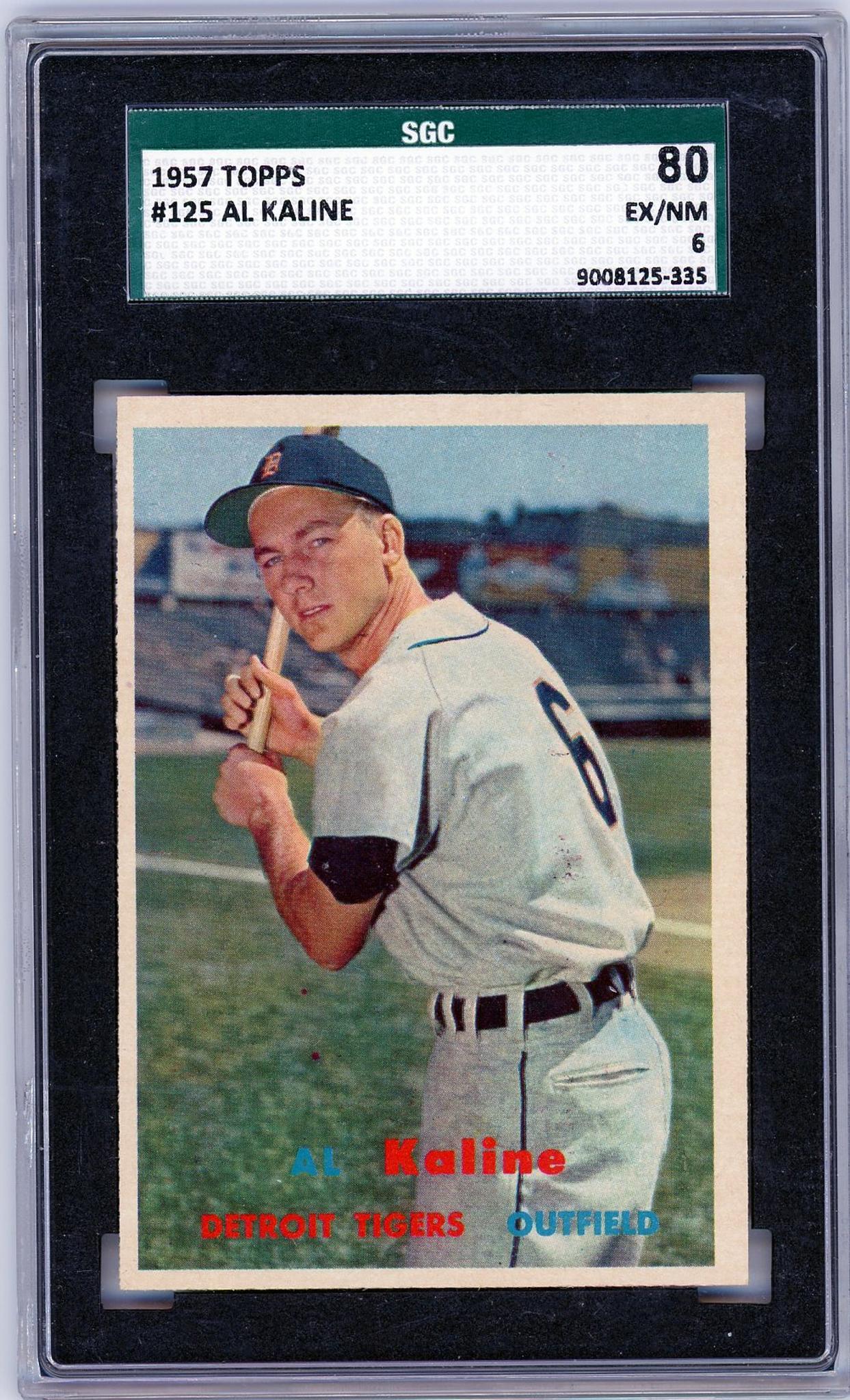 1957 Topps #125 Al Kaline SGC 6  EX/NM Detroit Tigers