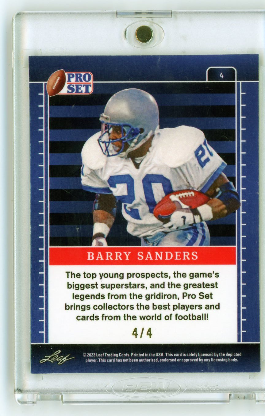 2023 Leaf Pro Set 4 Barry Sanders 4/4