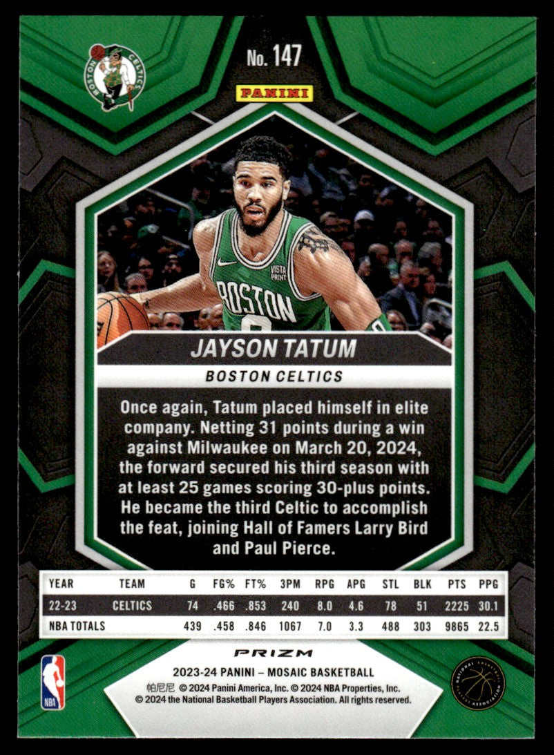 2023 Panini Mosaic Jayson Tatum #147