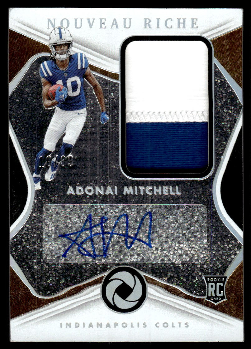 2024 Panini Gold Standard Adonai Mitchell Nouveau Riche Rookie /199 Auto