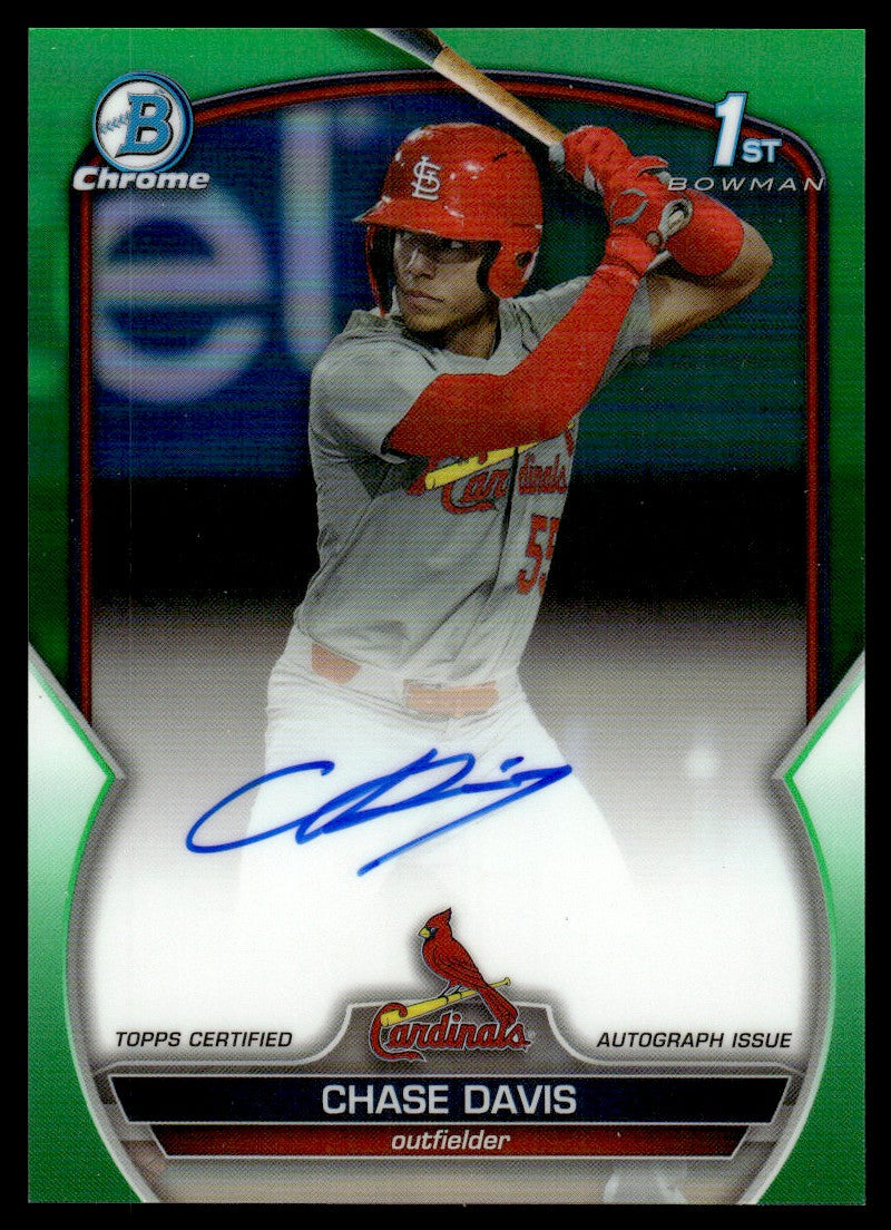 2023 Bowman Chrome #CDA-CD Chase Davis 1stGreen Rookie /99 Auto