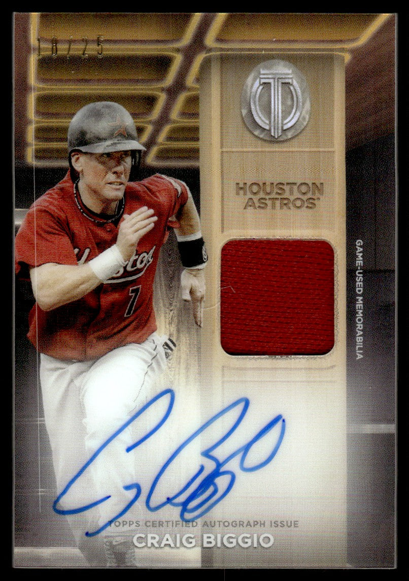 2024 Topps Tribute #TTTA-CB Craig Biggio Tribute to Threads /25 Jersey Auto