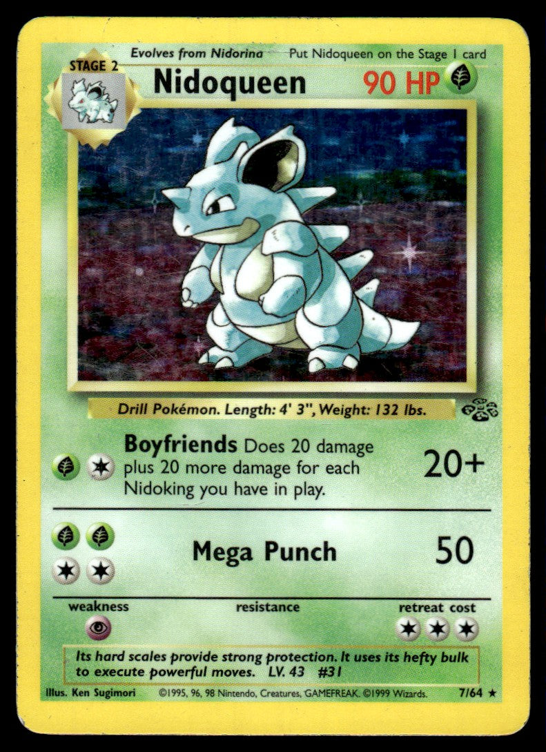 1999 Wizards Pokemon Jungle Nidoqueen 7/64
