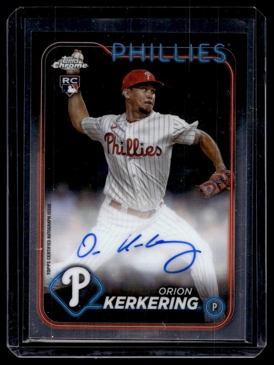 2024 Topps Chrome #RA-OK Orion Kerkering Rookie Auto Phillies