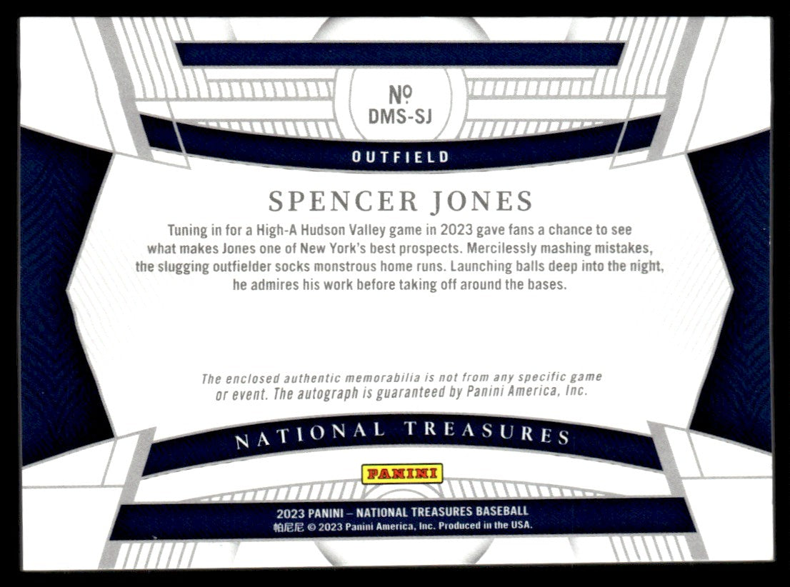 2023 National Treasures Die-Cut Material Signatures /99 Spencer Jones