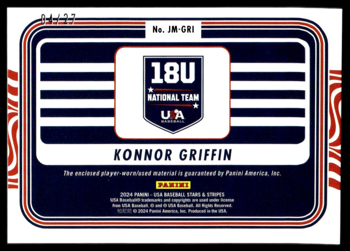 2024 Stars & Stripes Jumbo Materials Prime /27 Konnor Griffin