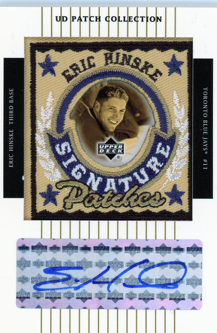 2003 Upper Deck Signature Patches SP-EH Eric Hinske UD Patch Collection Toronto Blue Jays Auto