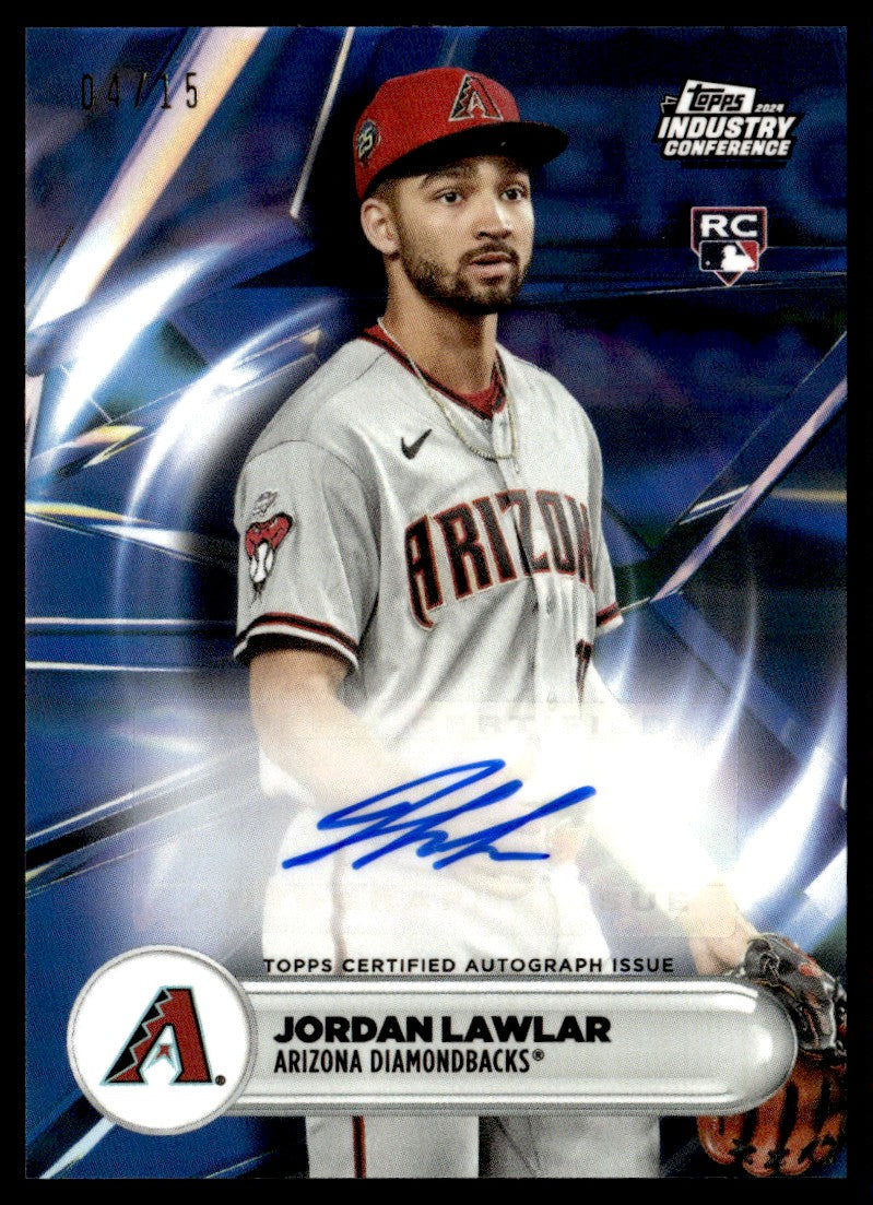 2024 Topps Industry Conference A-JL Jordan Lawlar Rookie /15 Arizona Diamondbacks Auto