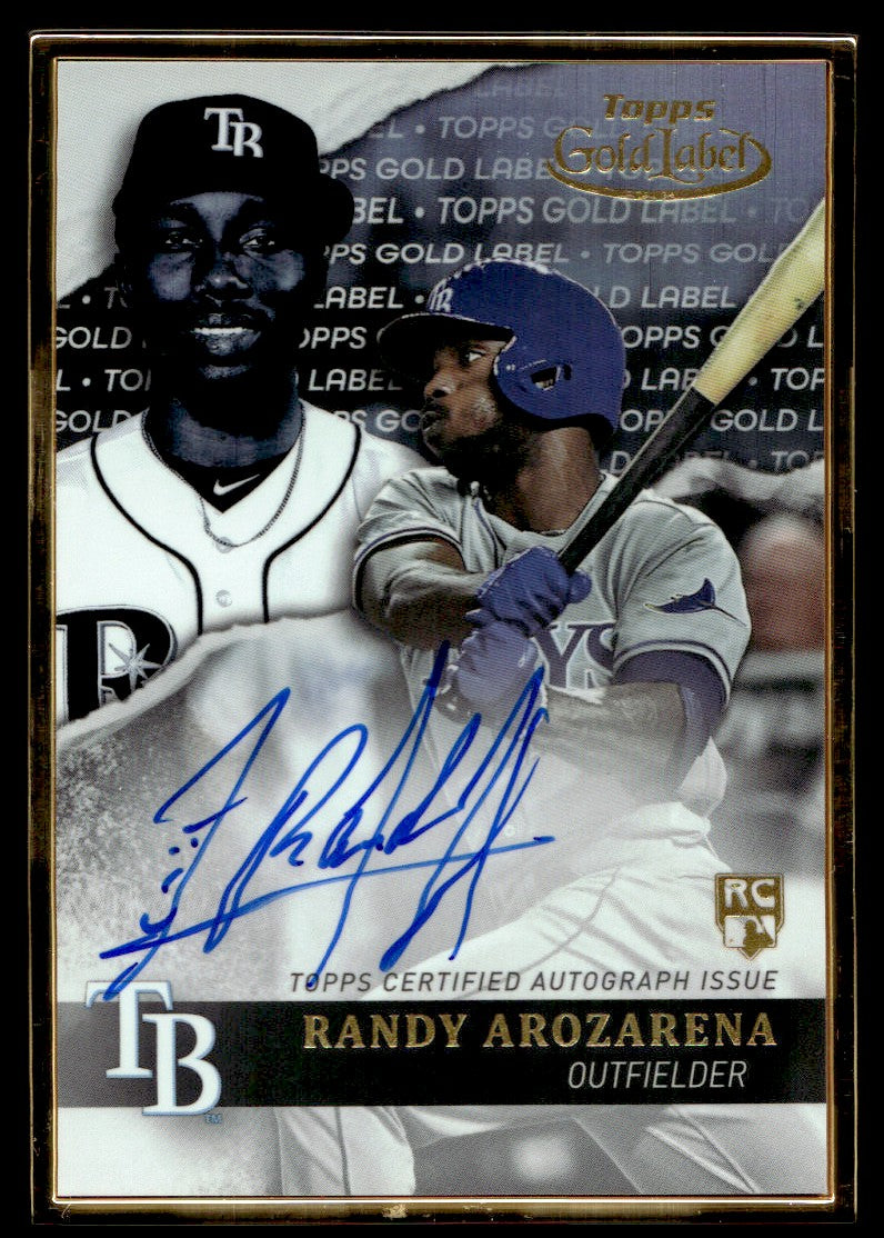 2020 Topps Gold Label GLA-RAR Randy Arozarena Rookie Tampa Bay Rays Auto