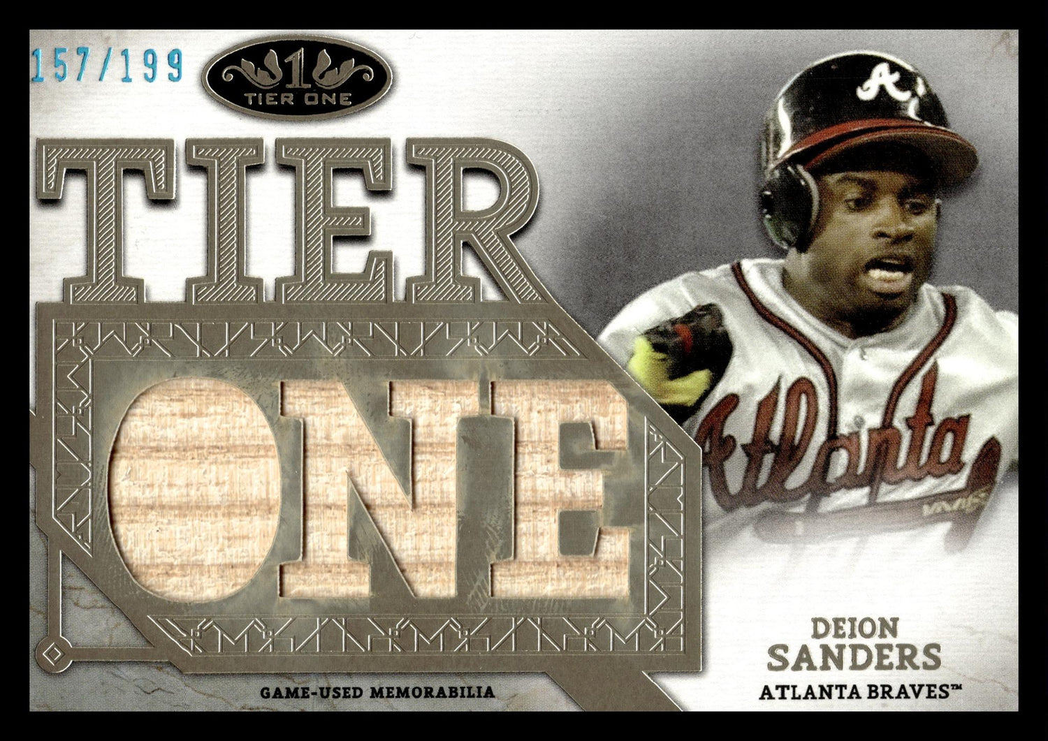 2024 Topps Tier One #T1RD-DSA Deion Sanders /199 Jersey Atlanta Braves