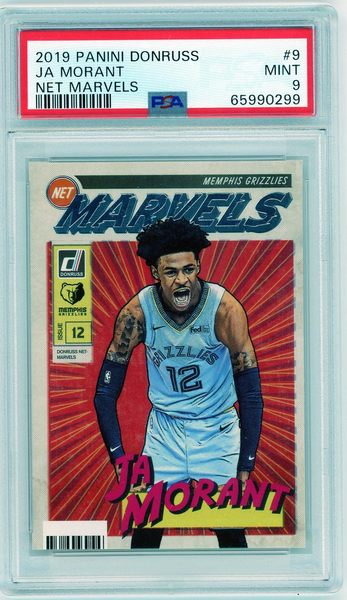 2019 Panini Donruss #9 Ja Morant Net Marvels PSA 9 RC Rookie