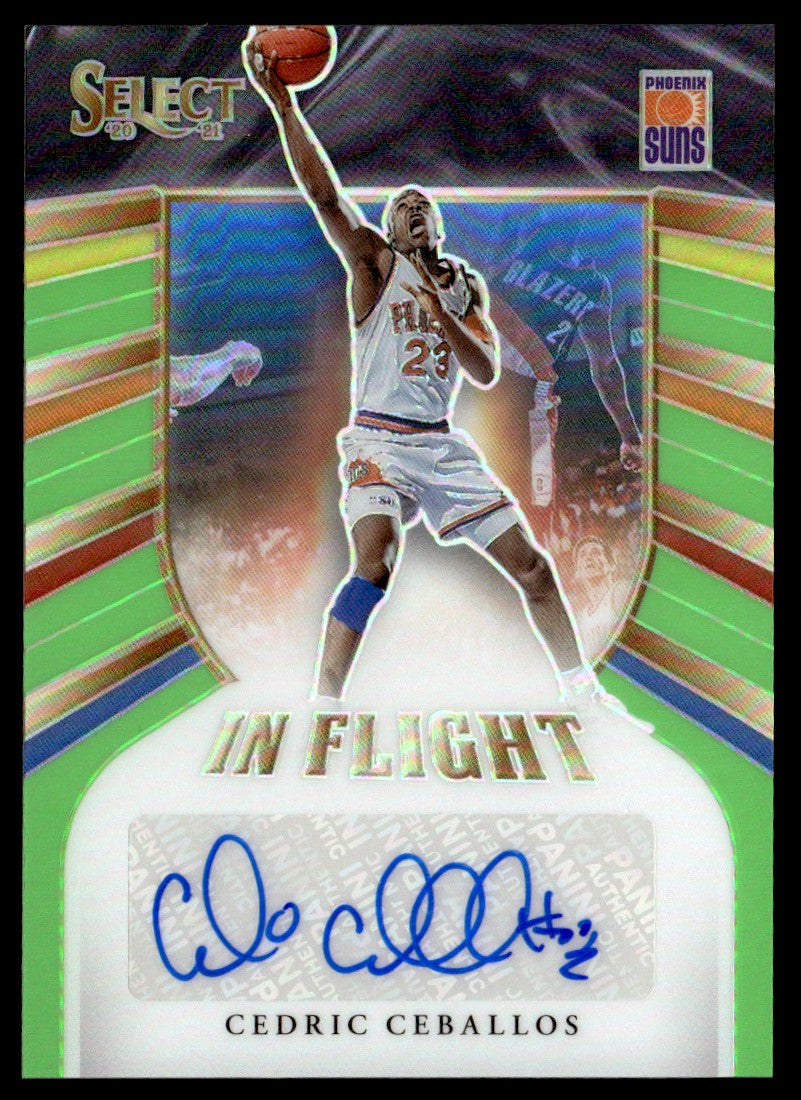2020-21 Panini Select In Flight Cedric Ceballos #IF-CCB Auto /99