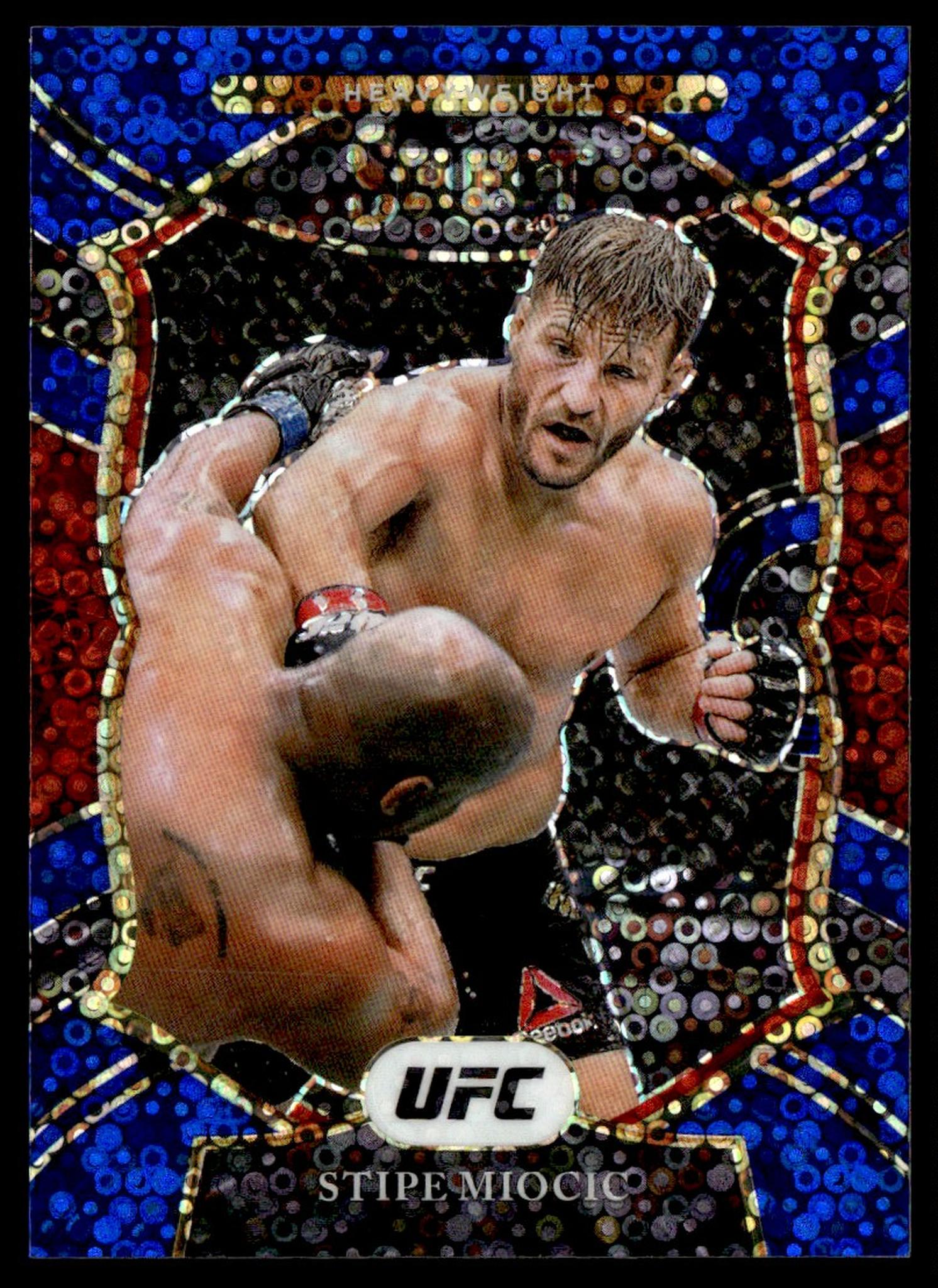 2021 Panini Select #61 Stipe Miocic Concourse Blue Disco Prizm /99