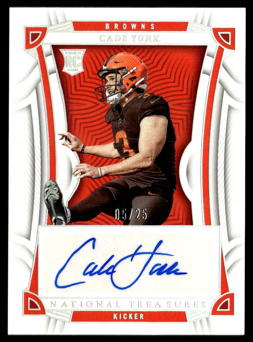 2022 Panini National Treasures Cade York #142 RC Auto /25