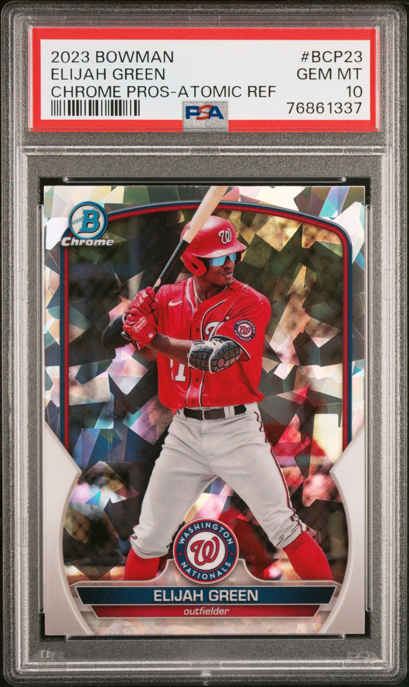 2023 Bowman Chrome Pros Atomic Ref Elijah Green #BCP23 PSA 10