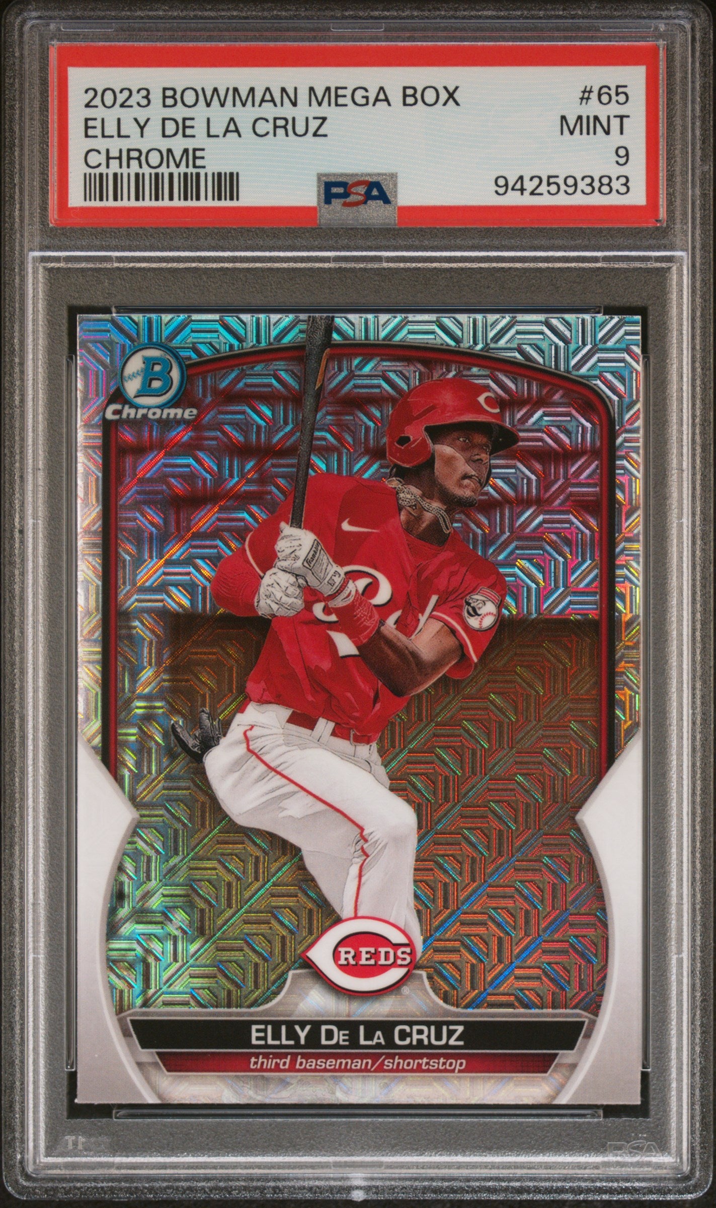 2023 Bowman 65 Elly De La Cruz Mega Box Chrome PSA 9 Mint Cincinnati Reds