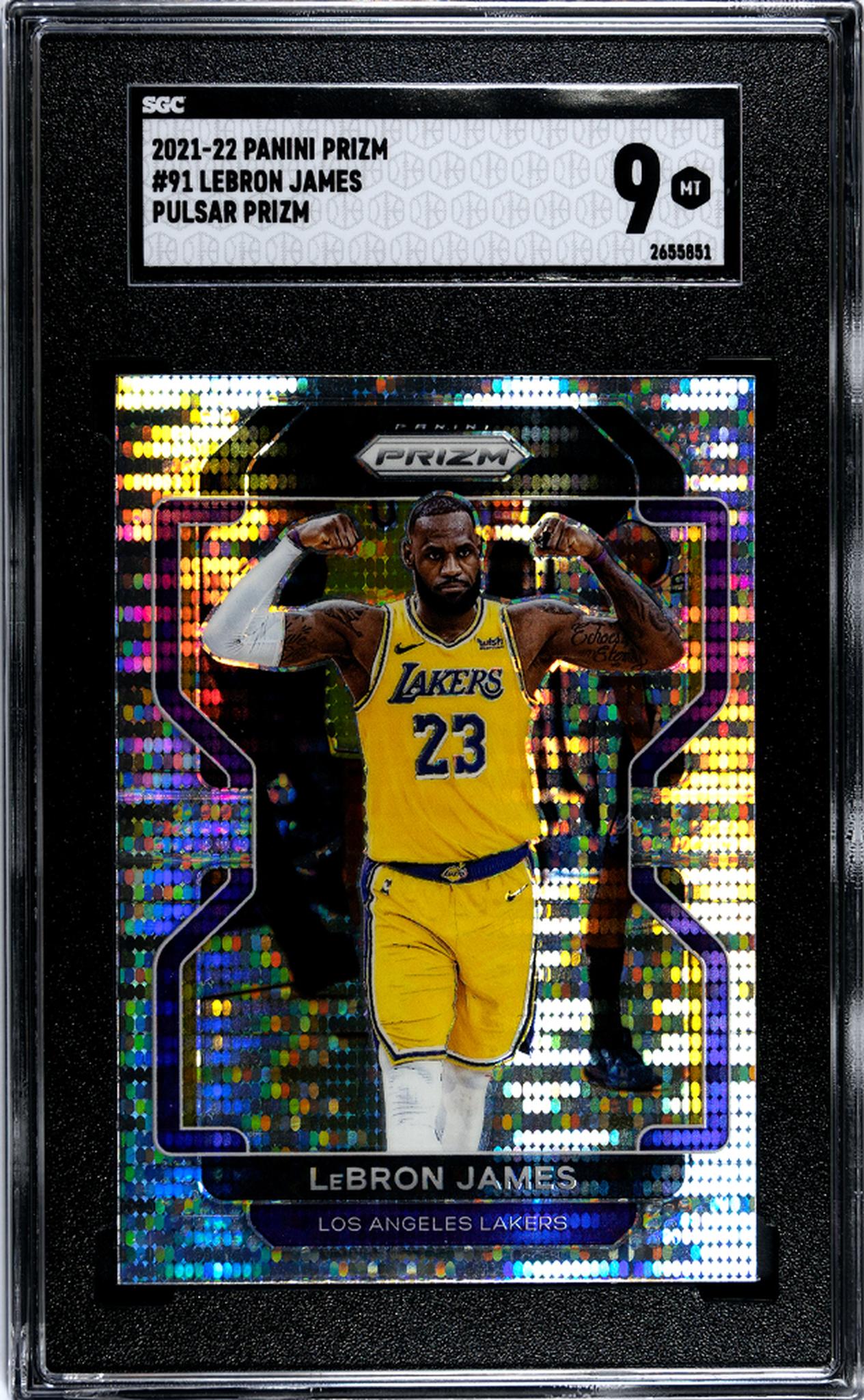 2021 Panini Prizm #91 LeBron James Pulsar Prizm Pulsar SGC 9