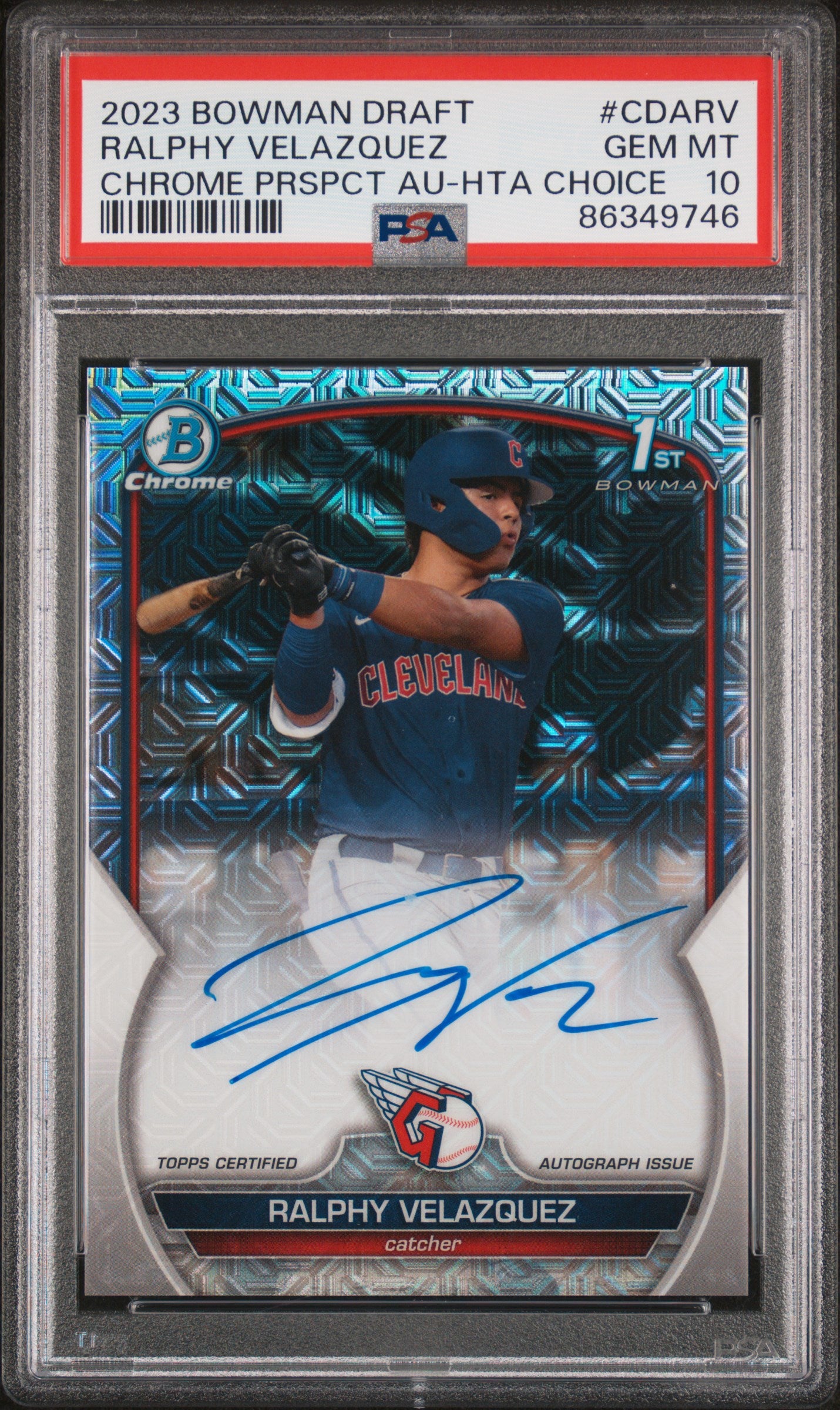 2023 Bowman Chrome Ralphy Velazquez HTA Rookie /150 Auto PSA 10 