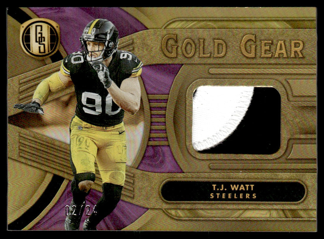 2024 Panini Gold Standard GG-TWT T.J. Watt Gold Gear /99 Pittsburgh Steelers