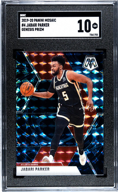 2019-20 Panini Mosaic Jabari Parker #4 Genesis Prizm SGC 10