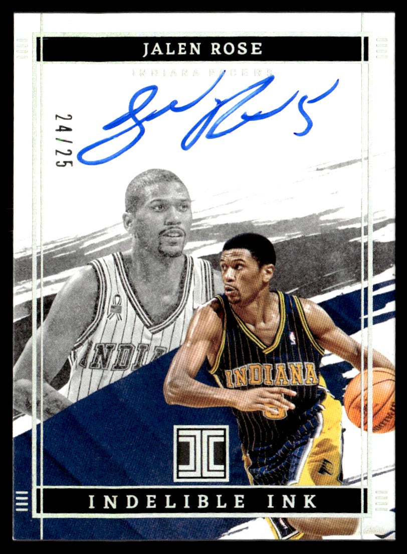 2021 Panini Impeccable ID-JRS Jalen Rose Indelible Ink /25 Indiana Pacers Auto