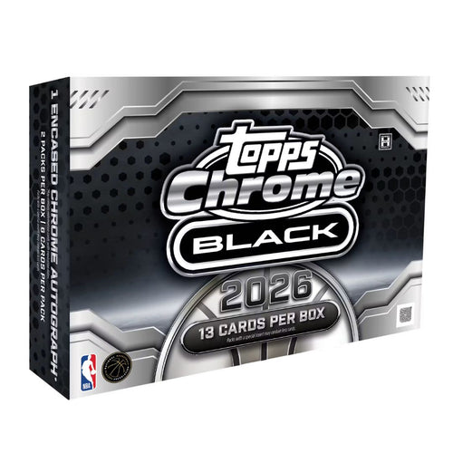 2025-26 Topps Chrome Black Basketball Hobby Box - 1 Encased Auto Per Box