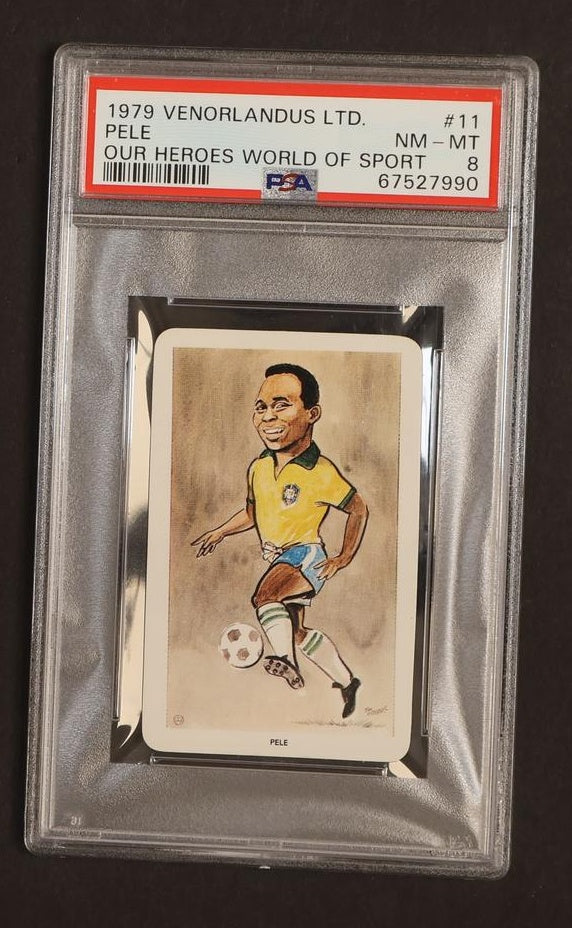 1979 Venorlandus Ltd Our Heroes World of Sport Pele #11 PSA 8