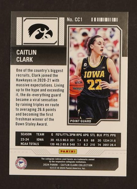 2022 Panini Contenders CC1 Caitlin Clark Iowa Hawkeyes