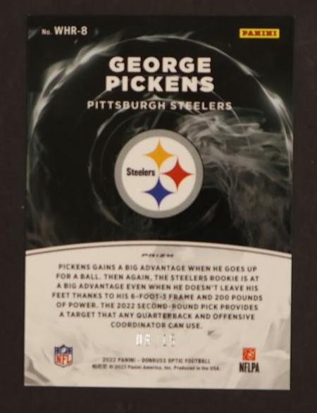 2022 Panini Donruss Optic White Hot Rookies George Pickens #WHR-8
