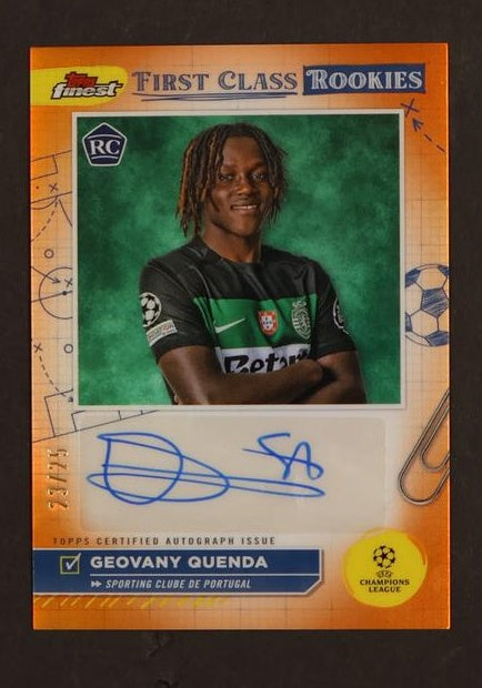 2024 Topps Finest First Class Rookies Orange Geovany Quenda #FCA-GQ RC Auto /75