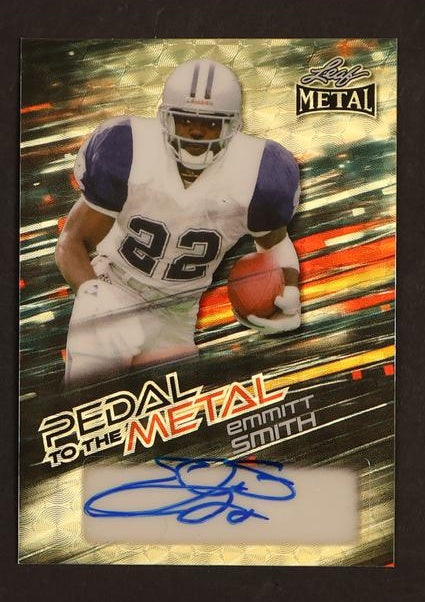 2021 Leaf Metal PM-ES1 Emmitt Smith Pedal to the Metal 1/1 Auto
