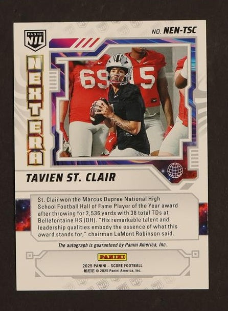 2023 Panini Score NEN-TSC Tavien St. Clair Next Era Auto