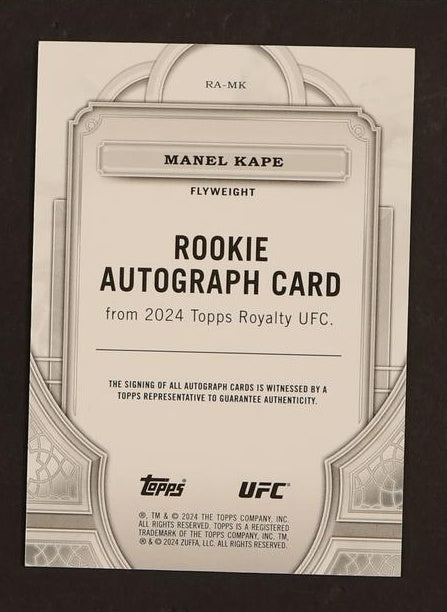 2024 Topps Royalty UFC Manel Kape #RA-MK RC Auto /25