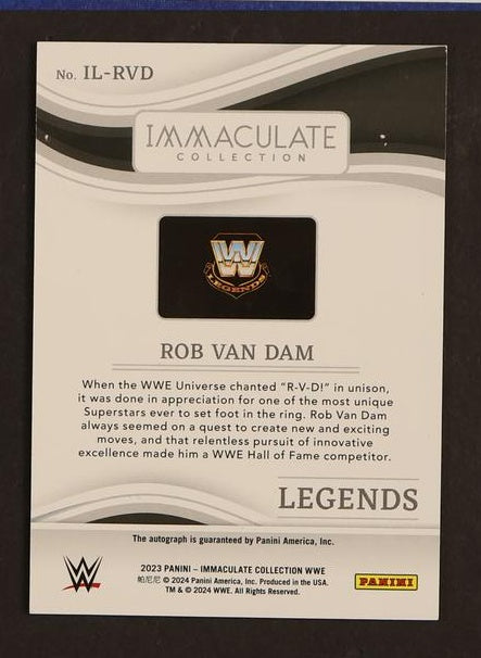 2023 Panini Immaculate Collection Legends Rob Van Dam #IL-RVD Auto /99