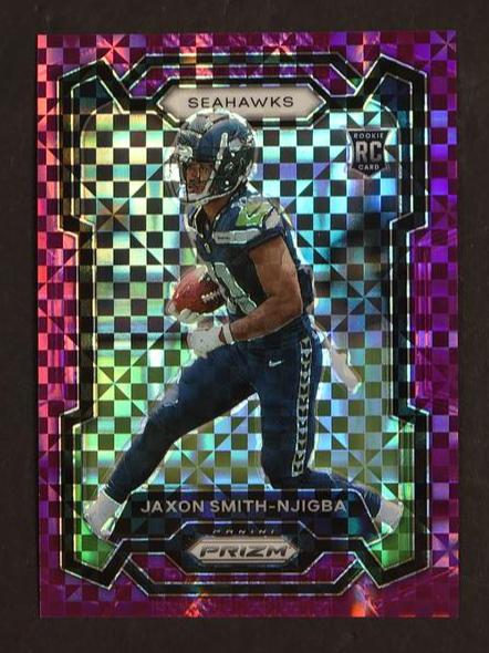 2023 Panini Prizm Purple Checkerboard Jaxon Smith-Njigba #390 RC /99
