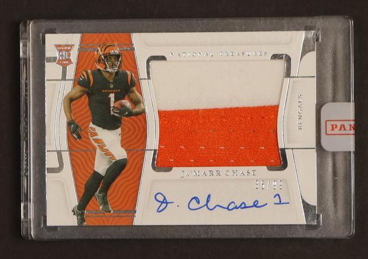 2021 Panini National Treasures RMS Ja'Marr Chase #RMS-JC RC RPA /99