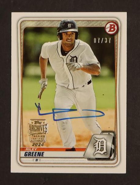 2024 Topps Archives Signature Series #BP-122 Riley Greene RC Auto /37