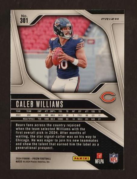 2023 Panini Prizm 301 Caleb Williams Rookie Chicago Bears