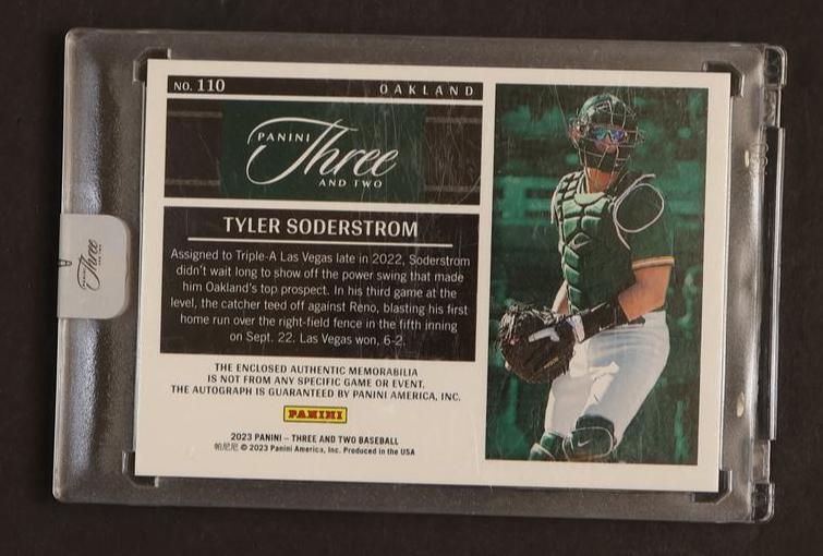 2023 Panini Three and Two #110 Tyler Soderstrom RPA /49