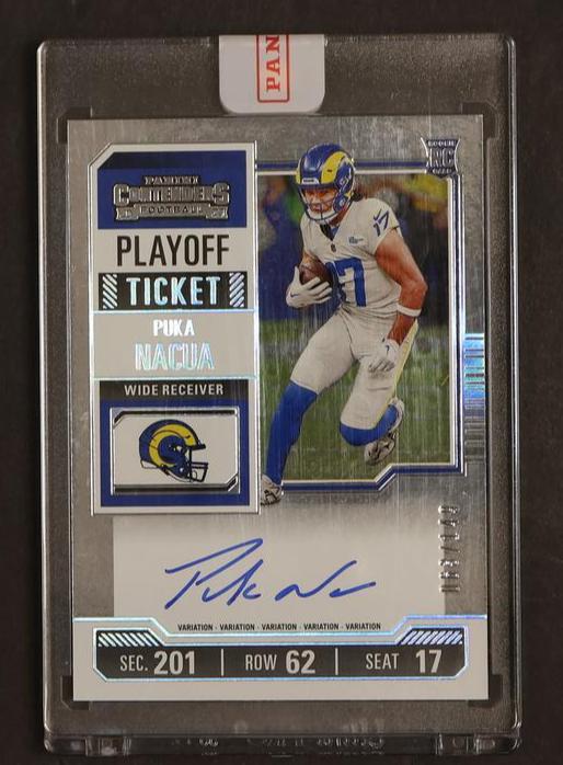 2023 Panini Contenders Playoff Ticket Puka Nacua #125 RC Auto Variation