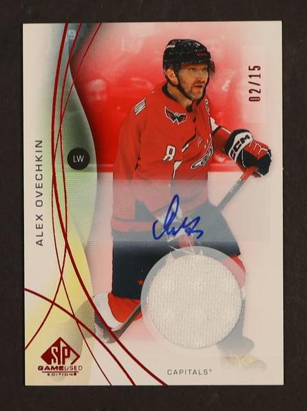 2020 Upper Deck SP Game Used 107 Alex Ovechkin /15 Capitals Auto