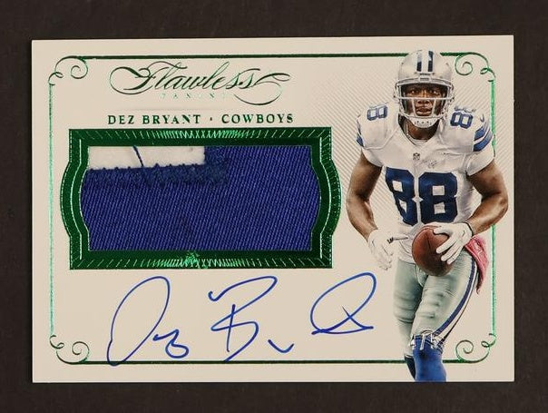 2015 Panini Flawless Emerald Dez Bryant #PA-DBZ Patch Auto