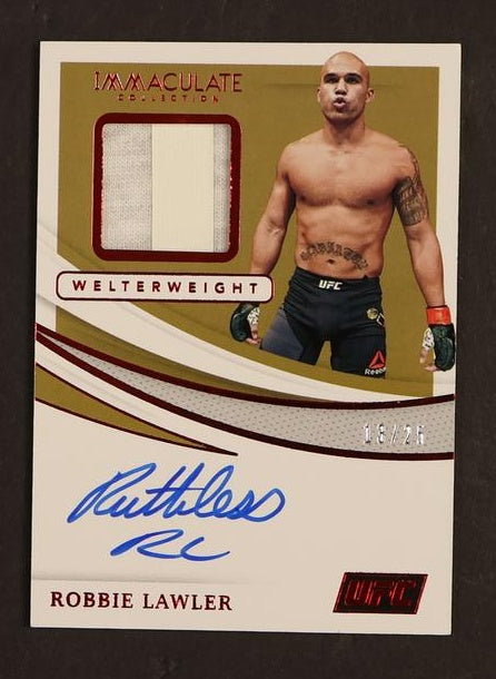 2021 Panini Immaculate Collection UFC Gold Robbie Lawler #MA-RLW Patch Auto /25