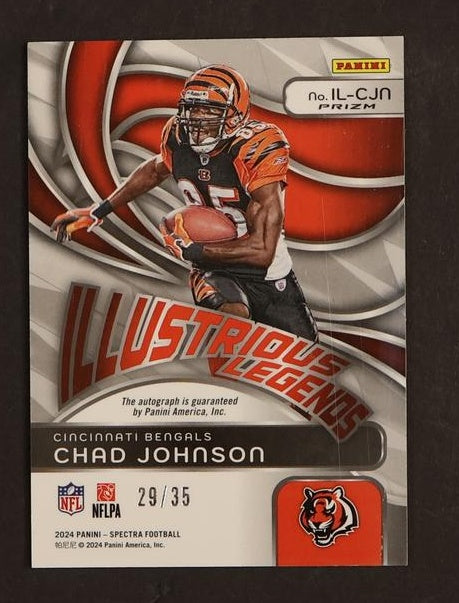 2022 Panini Spectra I.L-CJ Chad Johnson Illustrious Legends /35 Cincinnati Bengals Auto