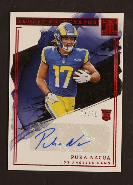 2023 Panini Impeccable Rookie Autographs Puka Nacua #RA-PN RC Auto /75