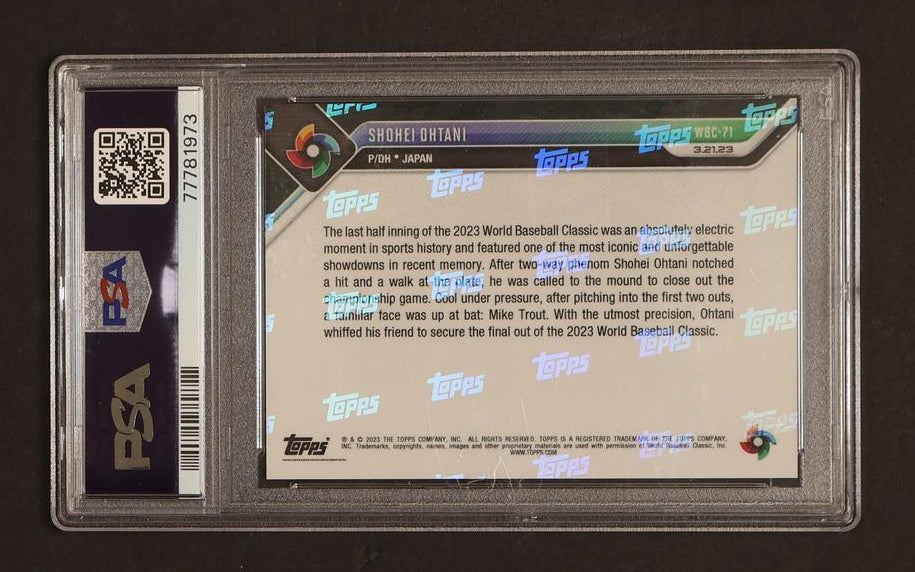 2023 Topps Now World Baseball Classic Shohei Ohtani #WBC-71 PSA 10