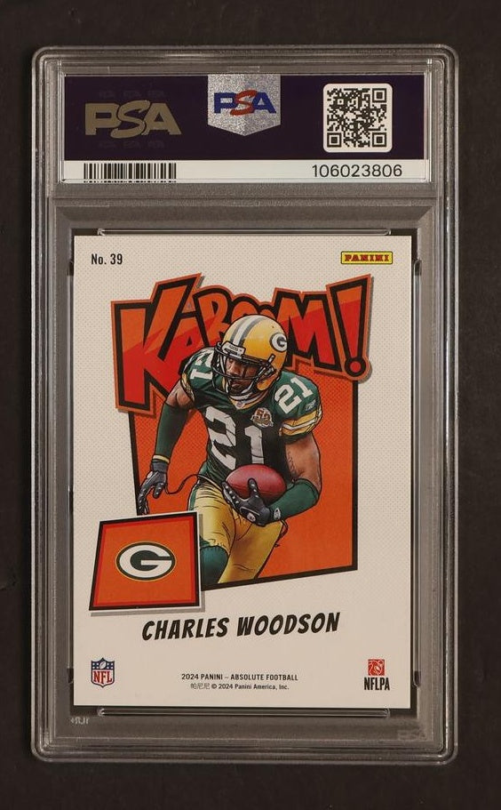 2024 Panini Absolute Kaboom! Vertical Charles Woodson #39 PSA 10