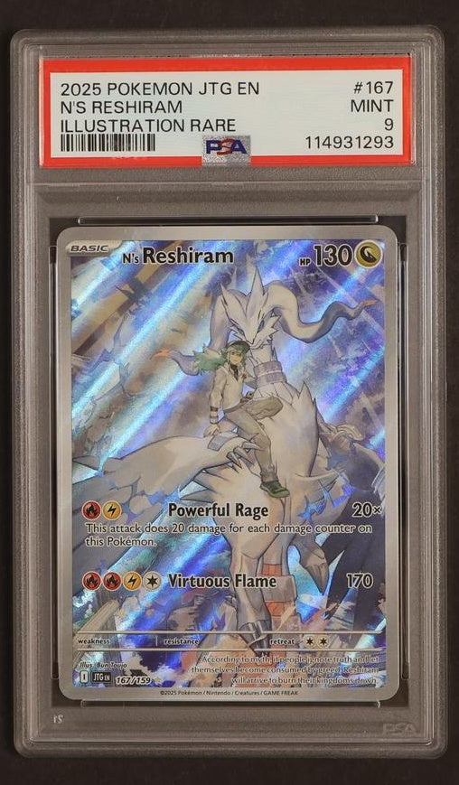 2025 Pokemon Illustration Rare #167 Reshiram PSA 9 Mint